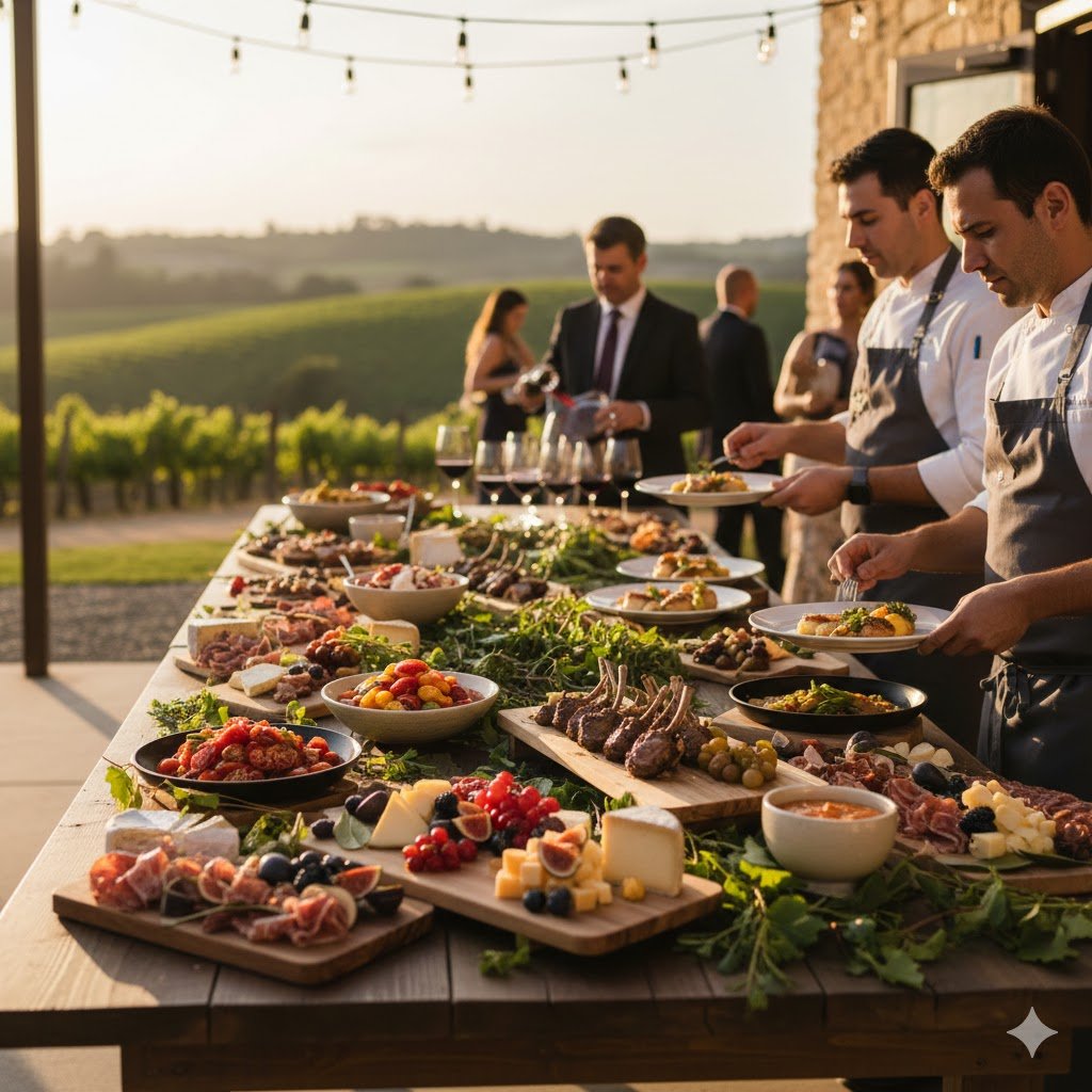 Gourmet Catering Session at Sam's Wine