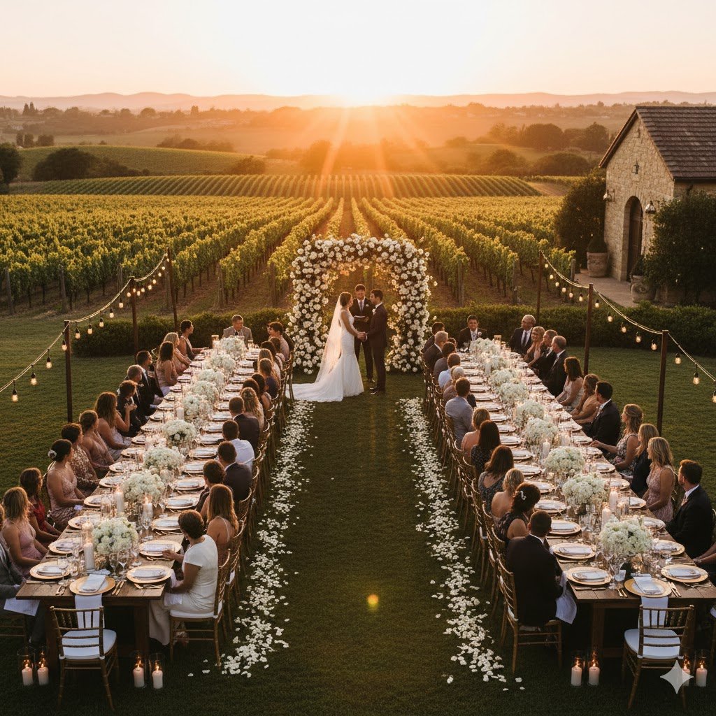 Winery Wedding Celebration among the Vines